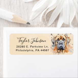 Engelsk Mastiff Hund Returadress Etikett