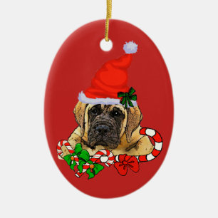 Engelsk Mastiff-jul Julgransprydnad Keramik