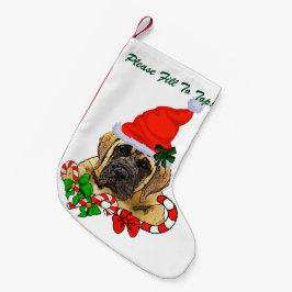 Engelsk Mastiff-jul Liten Julstrumpa