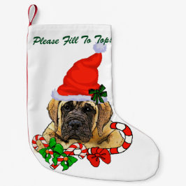 Engelsk Mastiff-jul Liten Julstrumpa