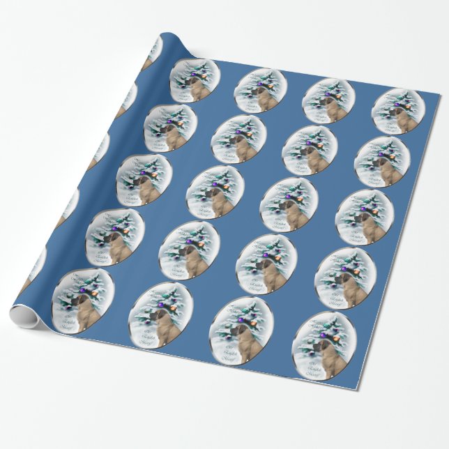 Engelsk Mastiff-jul Presentpapper (Utrullad)