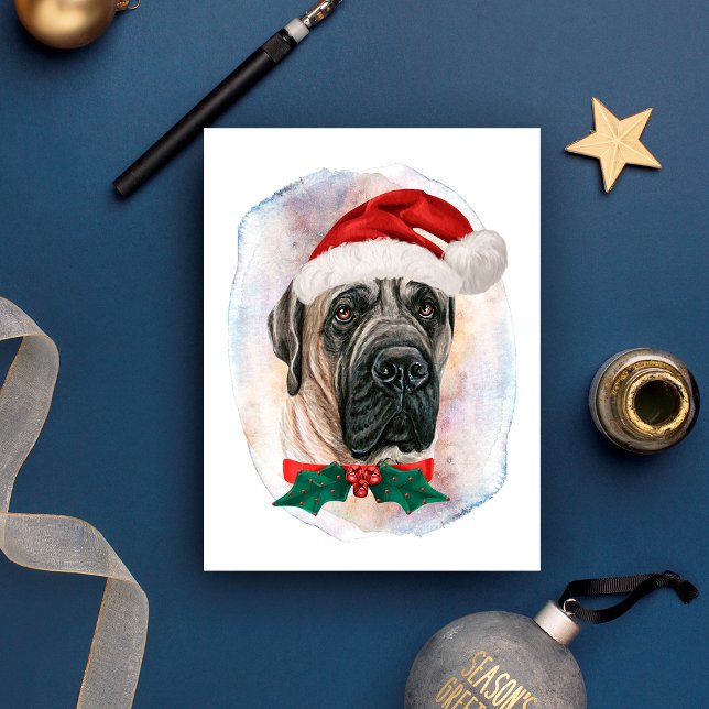 Engelsk Mastiff Julpresenter För Hundälskare Helg Vykort (Skapare uppladdad)