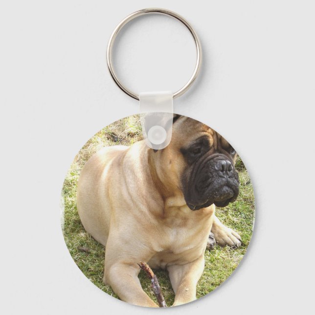Engelsk Mastiff Keychain Nyckelring (Framsida)