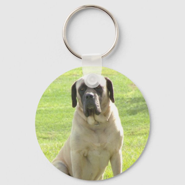 Engelsk Mastiff Keychain Nyckelring (Framsida)