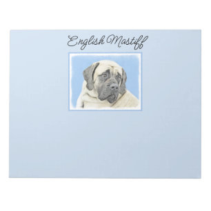 Engelsk mastiff-målning (Fawn) - Original Hund Art Anteckningsblock