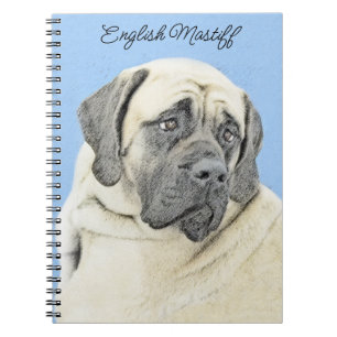 Engelsk mastiff-målning (Fawn) - Original Hund Art Anteckningsbok