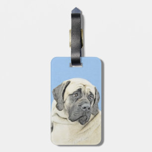 Engelsk mastiff-målning (Fawn) - Original Hund Art Bagagebricka