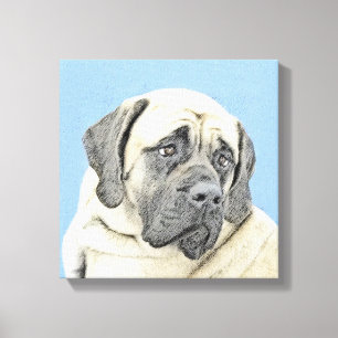 Engelsk mastiff-målning (Fawn) - Original Hund Art Canvastryck