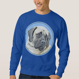 Engelsk mastiff-målning (Fawn) - Original Hund Art Lång Ärmad Tröja