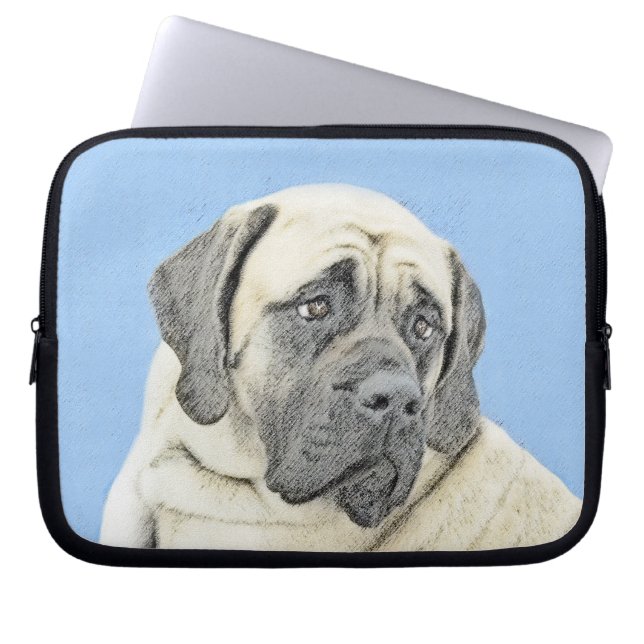 Engelsk mastiff-målning (Fawn) - Original Hund Art Laptop Fodral (Framsidan)