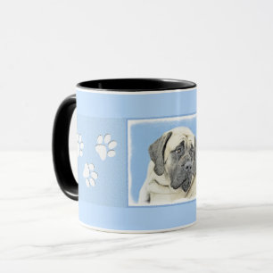 Engelsk mastiff-målning (Fawn) - Original Hund Art Mugg