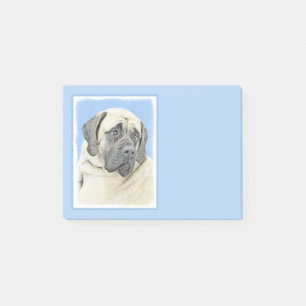 Engelsk mastiff-målning (Fawn) - Original Hund Art Post-it Block