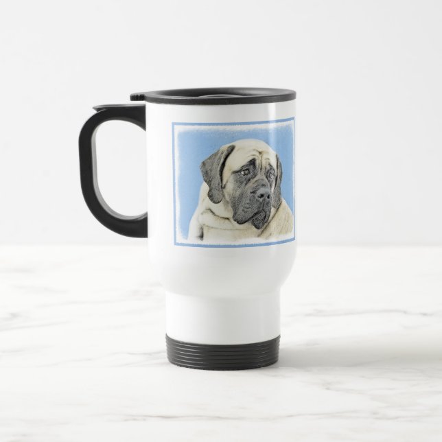 Engelsk mastiff-målning (Fawn) - Original Hund Art Resemugg (Vänster)