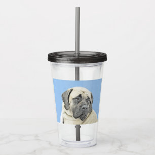 Engelsk mastiff-målning (Fawn) - Original Hund Art Take Away Mugg