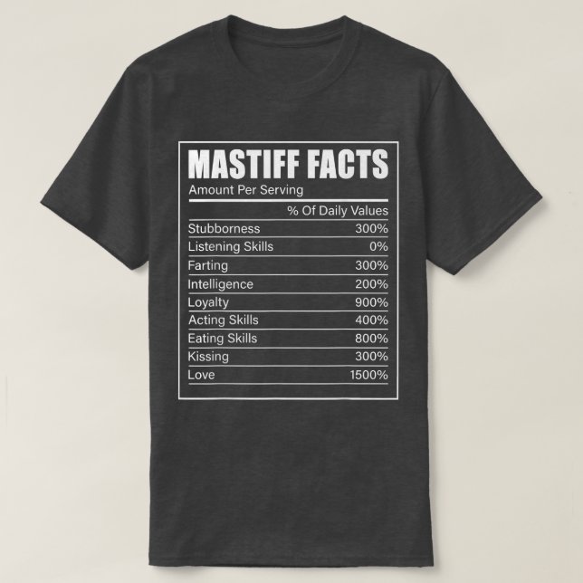 Engelsk Mastiff Owner Hund älskare Mastiff Facts M T Shirt (Design framsida)