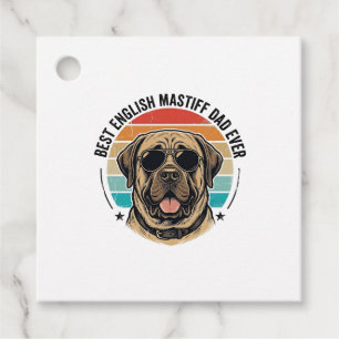 Engelsk Mastiff Pappa Vintage Solnedgång Hund Vekt Gåvor Etiketter