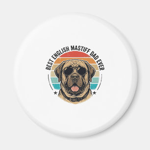 Engelsk Mastiff Pappa Vintage Solnedgång Hund Vekt Magnet