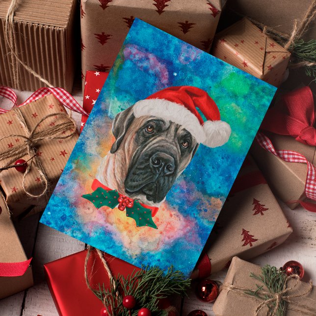 Engelsk Mastiff Ras Hund Jul Helg Vykort (Skapare uppladdad)