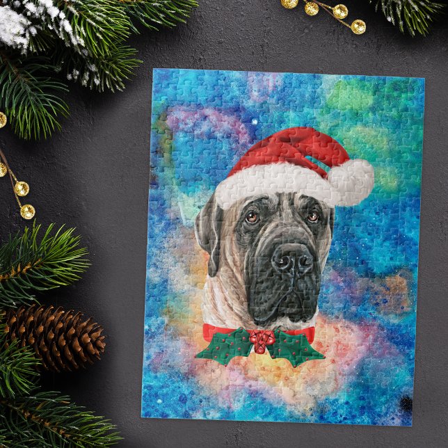 Engelsk Mastiff Ras Hund Jul Pussel (Skapare uppladdad)