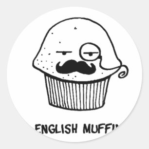 Engelsk muffin.png runt klistermärke