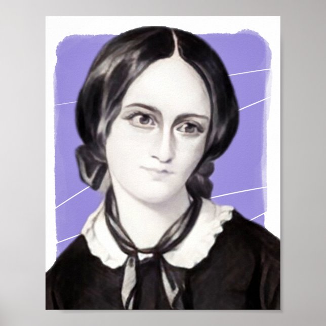 Engelsk Novelist Emily Brontë illustration Poster (Framsidan)