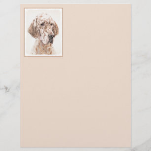 Engelsk Orange Belton Painting Hund Art