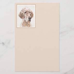 Engelsk Orange Belton Painting Hund Art