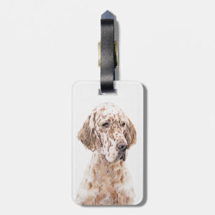 Engelsk Orange Belton Painting Hund Art Bagagebricka