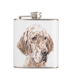Engelsk Orange Belton Painting Hund Art Fickplunta