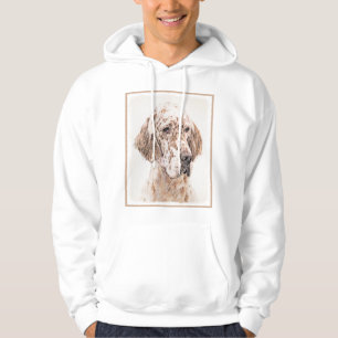Engelsk Orange Belton Painting Hund Art Hoodie