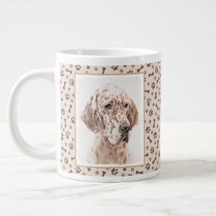 Engelsk Orange Belton Painting Hund Art Jumbo Mugg