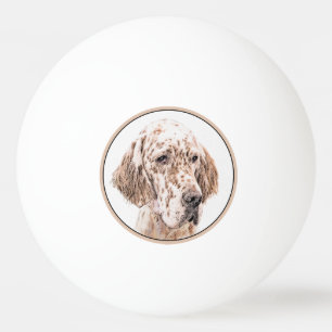 Engelsk Orange Belton Painting Hund Art Pingisboll