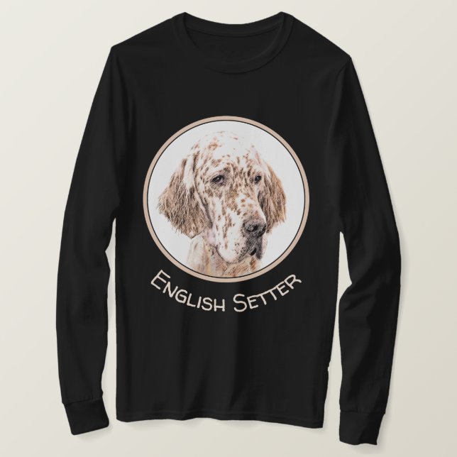 Engelsk Orange Belton Painting Hund Art T Shirt (Design framsida)