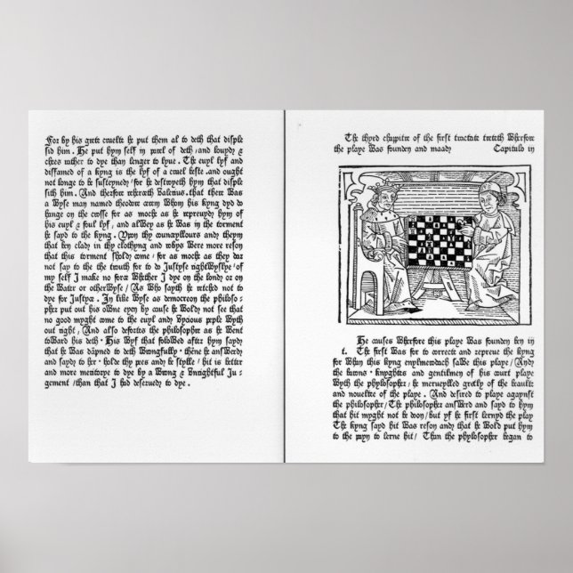 Engelsk översättning av "De Ludo Saccorum" Poster (Framsidan)