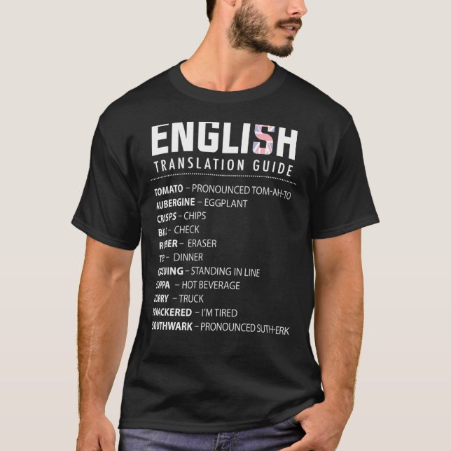 Engelsk översättningshandbok för översättning för  t shirt (Framsida)