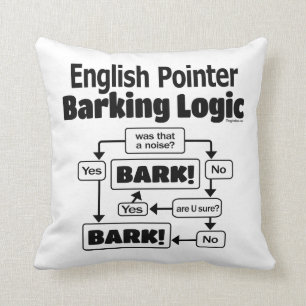 Engelsk peinter Barking Logic Kudde