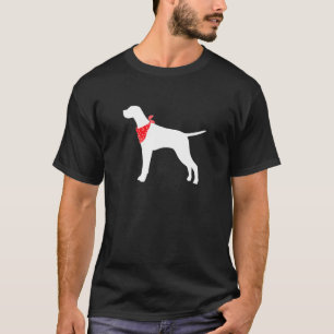 Engelsk pekare Hund Wearing Red Bandana T Shirt