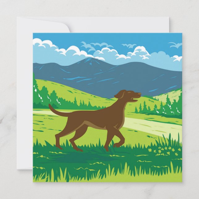 Engelsk pekare med Mount Redfield i Adi-Hund Kort (Framsida)