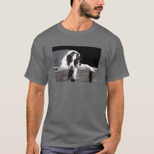 Engelsk pekare - mörk T-tröja - "Sophie ", Tee