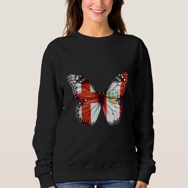 Engelsk Peruvansk Flaggfjäril T Shirt (Framsida)