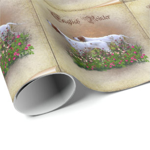 Engelsk Pointer Gobeläng Affisch Triptych Akryl P Presentpapper