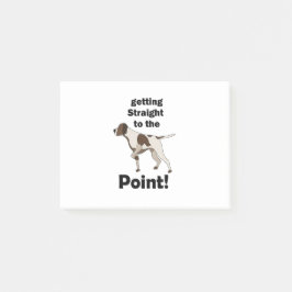 Engelsk Pointer Kommer Till Saken Post-it Block