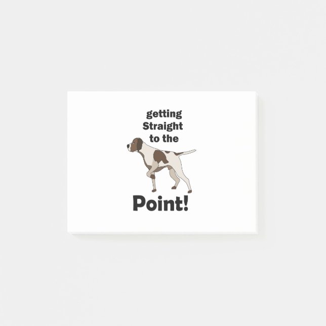 Engelsk Pointer Kommer Till Saken  Post-it Block (Framsida)