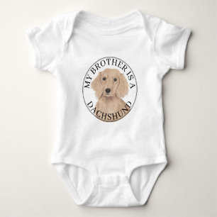Engelsk Red Dachshund Hund Big Brother T Shirt