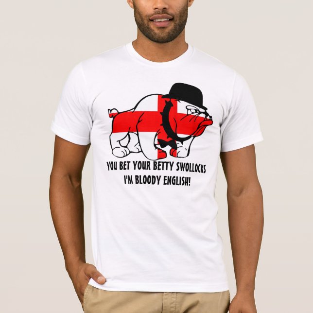Engelsk rimma slangengelskaflagga t-shirt (Framsida)