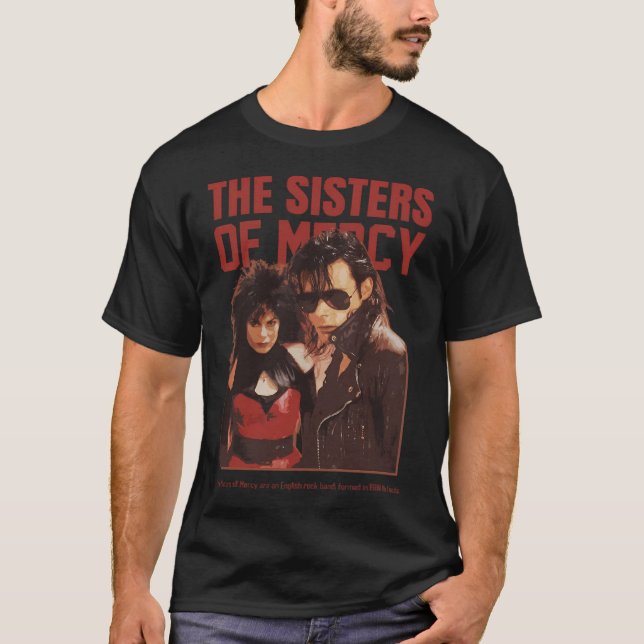 Engelsk Rock - Sisters Of Mercy T Shirt (Framsida)