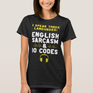 Engelsk Sarcasm 10 Koder Disponent 911 Dis T Shirt