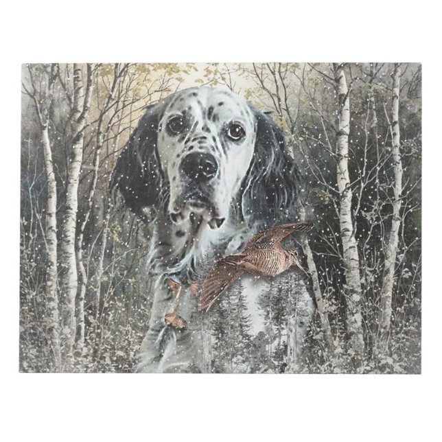 Engelsk Setter  Anteckningsblock (Framsida)