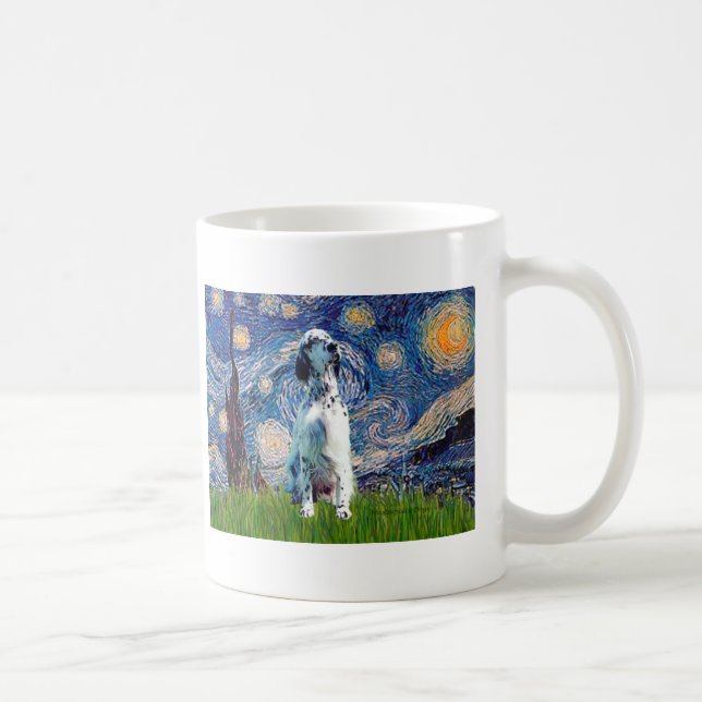 Engelsk Setter (BW) - Stjärnkväll Kaffemugg (Höger)