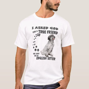 Engelsk setter Citat Mamma Pappa Skriv ut lewellin T Shirt